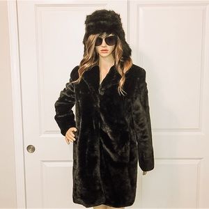 Pieces by ASOS, soft, black, glam faux fur coat!